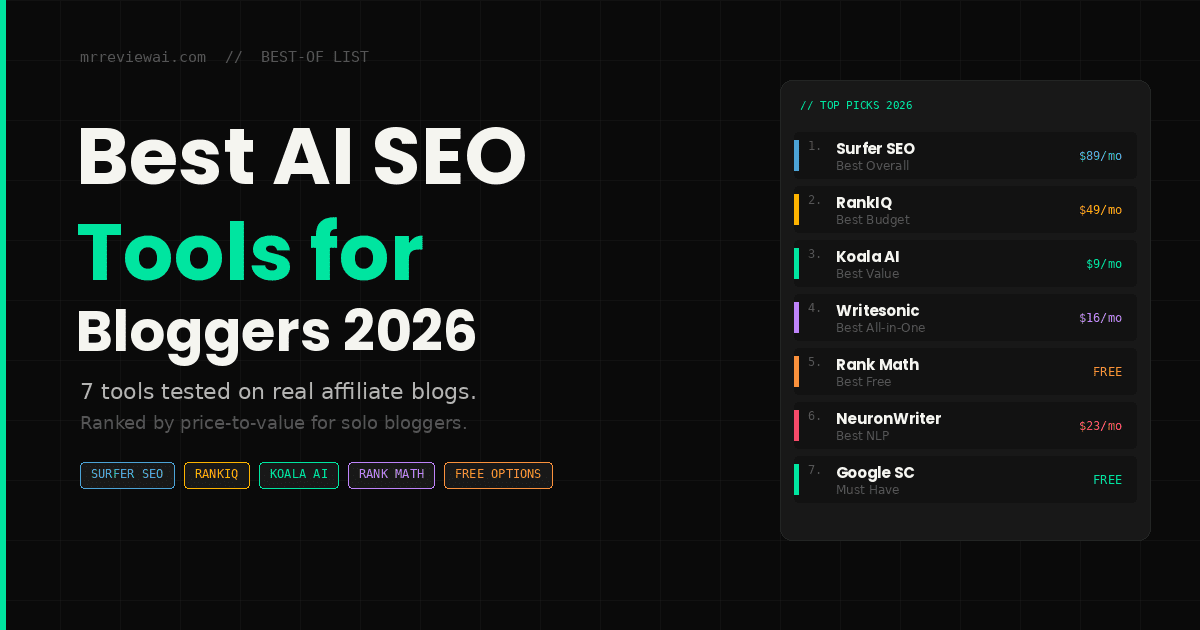 best ai seo tools for bloggers 2026 tested and ranked