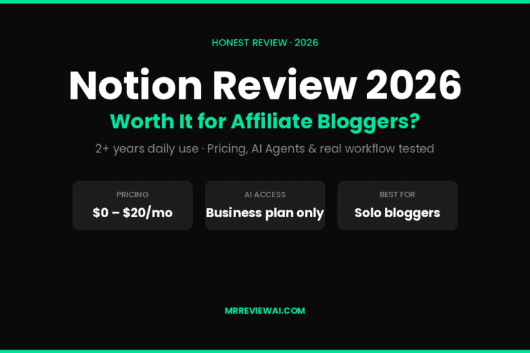 Notion Review 2026 honest verdict for affiliate bloggers