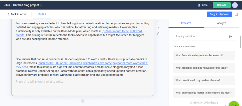 Anyword review 2026 - Pricing plans word credits and Boss Mode subscription cost breakdown for content creators