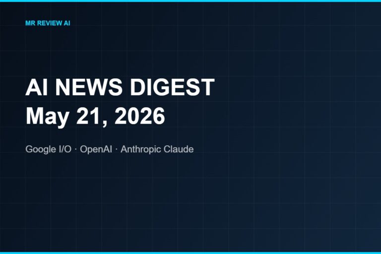 AI News Digest — May 21, 2026: Google I/O Drops Gemini 3.5 and AI Search Agents, OpenAI Launches $4B Enterprise Arm
