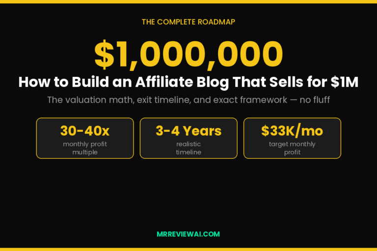 How to build an affiliate blog that sells for 1 million dollars complete roadmap 2026