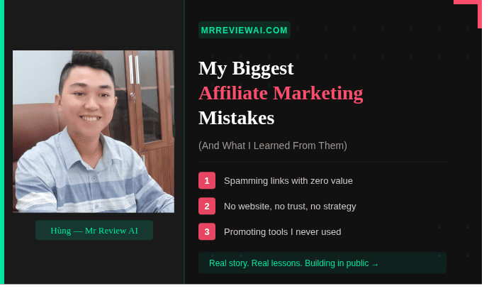 Affiliate marketing mistakes beginners make – Hùng Mr Review AI