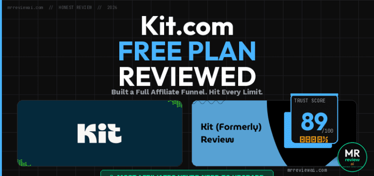 Kit.com Free Plan Review 2026 – Trust Score 89/100 – Built a Full Affiliate Funnel and Hit Every Limit
