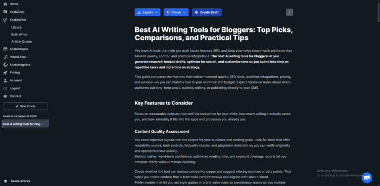 best ai writing tools for bloggers 2026 comparison