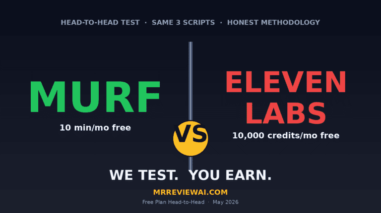 Murf vs ElevenLabs Free Plan: I Ran the Same 3 Scripts Through Both (Here’s What I Found)
