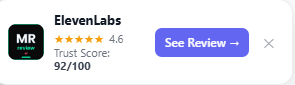 mrreviewai Chrome Extension showing Trust Score popup while browsing